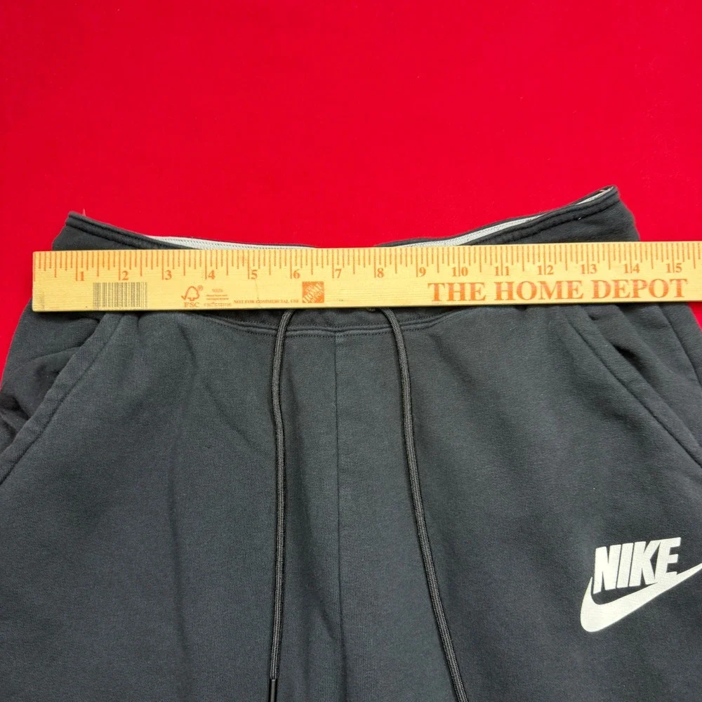 Nike Mens Sportswear Fleece Joggers Black Tapered Sweatpants Small JUST DO IT